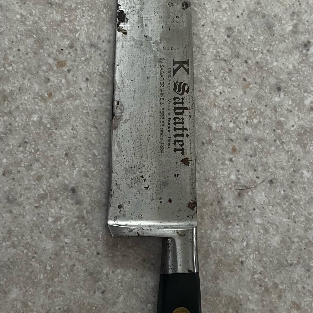 K Sabatier 8" Carbon Steel Chef Knife